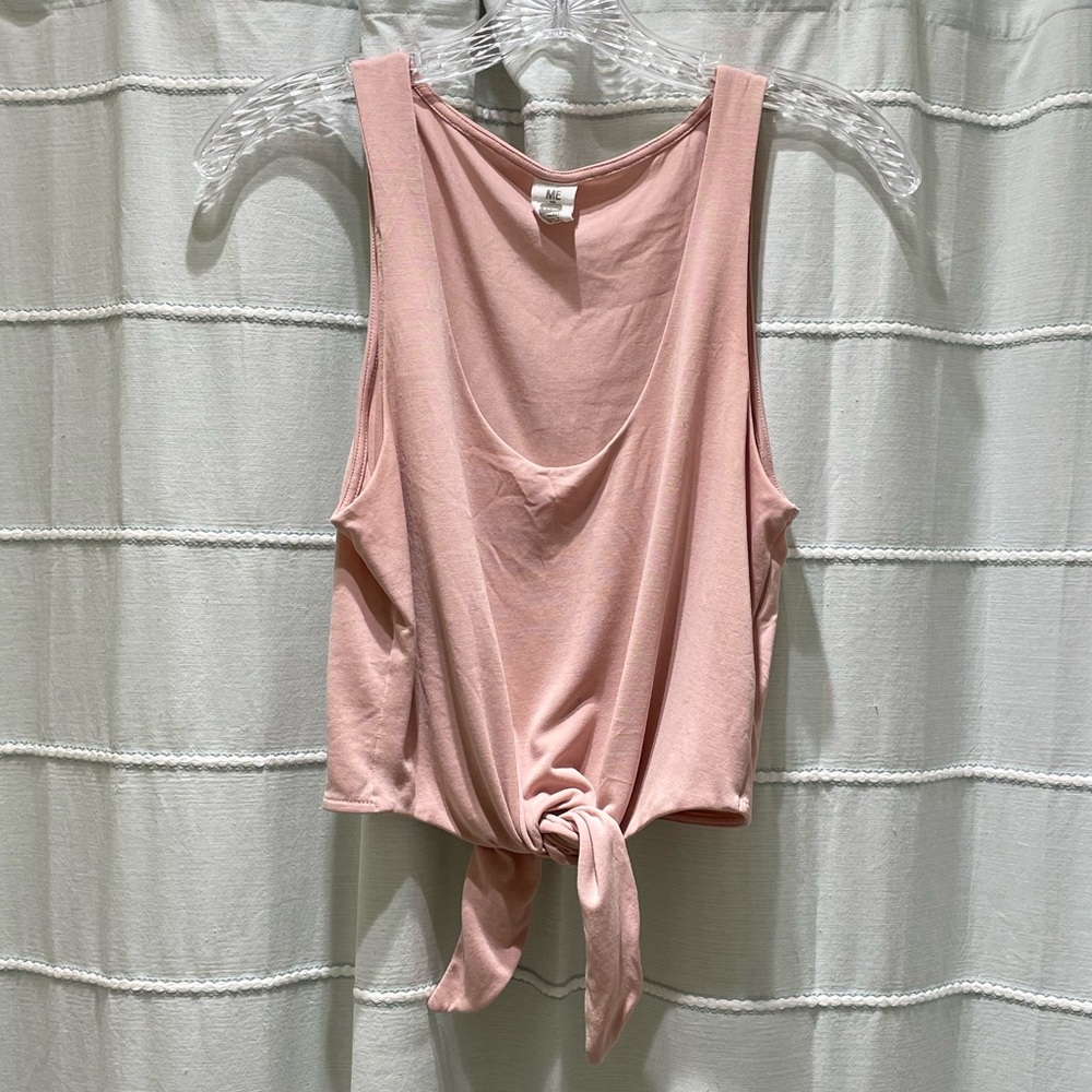 Pac Sun Pink Tie Crop Top
